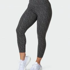 Muscle Nation Welcome To The Club Signature Scrunch 7/8 Leggings - Monochrome Mini Cheetah Print