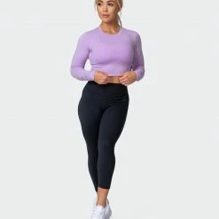 Muscle Nation MN Everyday Cropped Long Sleeve Top - Lilac Welcome To The Club 15 Muscle Nation MN Everyday Cropped Long Sleeve Top - Lilac Welcome To The Club