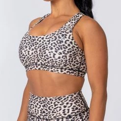 Muscle Nation Power Bra - Yellow Leopard