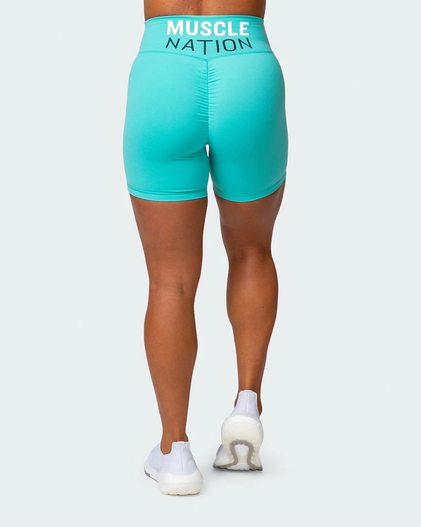 Muscle Nation 30% EOFY SALE Prize Fighter Bike Shorts - Aqua W/ White & Black 8 Muscle Nation 30% EOFY SALE Prize Fighter Bike Shorts - Aqua W/ White & Black