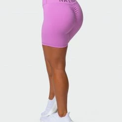 Muscle Nation Prize Fighter Bike Shorts - Orchid W/ White & Black 30% EOFY SALE