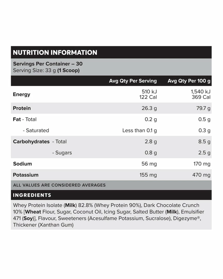 Muscle Nation WHEY Protein Isolate - Cookies & Cream - 30 Serves 6 Muscle Nation WHEY Protein Isolate - Cookies & Cream - 30 Serves
