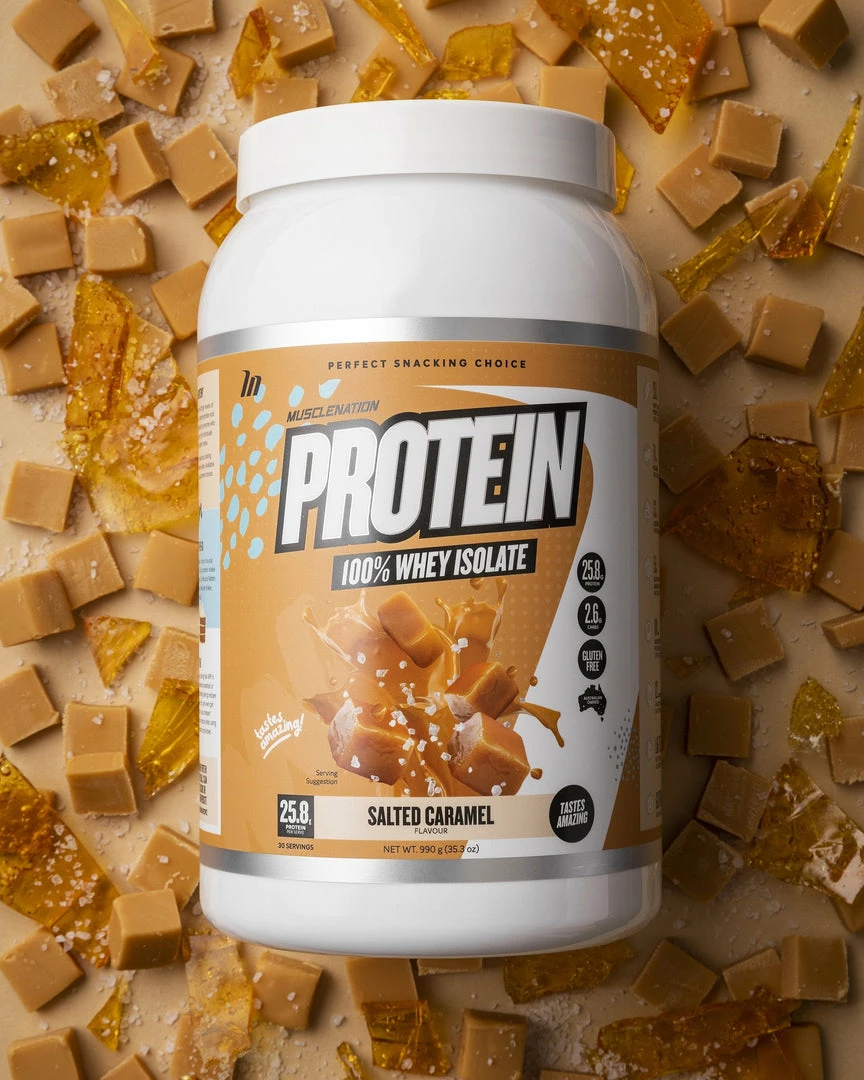 Muscle Nation 30% EOFY SALE WHEY Protein Isolate - Salted Caramel - 30 Serves 4 Muscle Nation 30% EOFY SALE WHEY Protein Isolate - Salted Caramel - 30 Serves