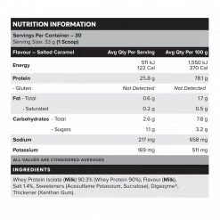 Muscle Nation 30% EOFY SALE WHEY Protein Isolate - Salted Caramel - 30 Serves 10 Muscle Nation 30% EOFY SALE WHEY Protein Isolate - Salted Caramel - 30 Serves