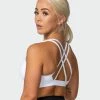 Muscle Nation Welcome To The Club All-Star Deep V Bra - White 2 Muscle Nation Welcome To The Club All-Star Deep V Bra - White