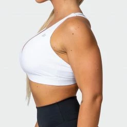 Muscle Nation Welcome To The Club All-Star Deep V Bra - White 12 Muscle Nation Welcome To The Club All-Star Deep V Bra - White