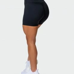 Muscle Nation Signature Scrunch Midway Shorts - Black