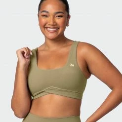 Muscle Nation Butter Pulse Bra - Aloe