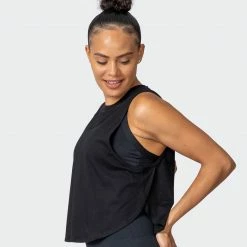 Muscle Nation Womens Recovery Tank - Black