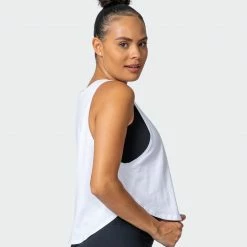 Muscle Nation Recovery Tank - White Womens