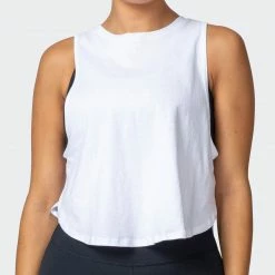 Muscle Nation Recovery Tank - White Womens