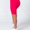Muscle Nation Signature Referee Length High Waist Scrunch - Hot Pink