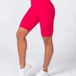 Muscle Nation Signature Referee Length High Waist Scrunch - Hot Pink