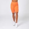 Muscle Nation Signature Referee Length High Waist Scrunch - Orange Sherbet Scrunch Bum