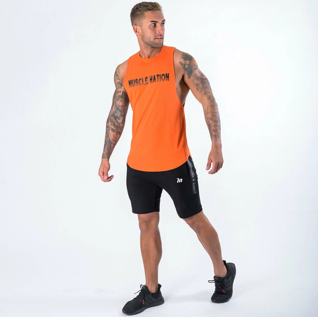 Muscle Nation Womens Retro Tank - Orange 5 Muscle Nation Womens Retro Tank - Orange