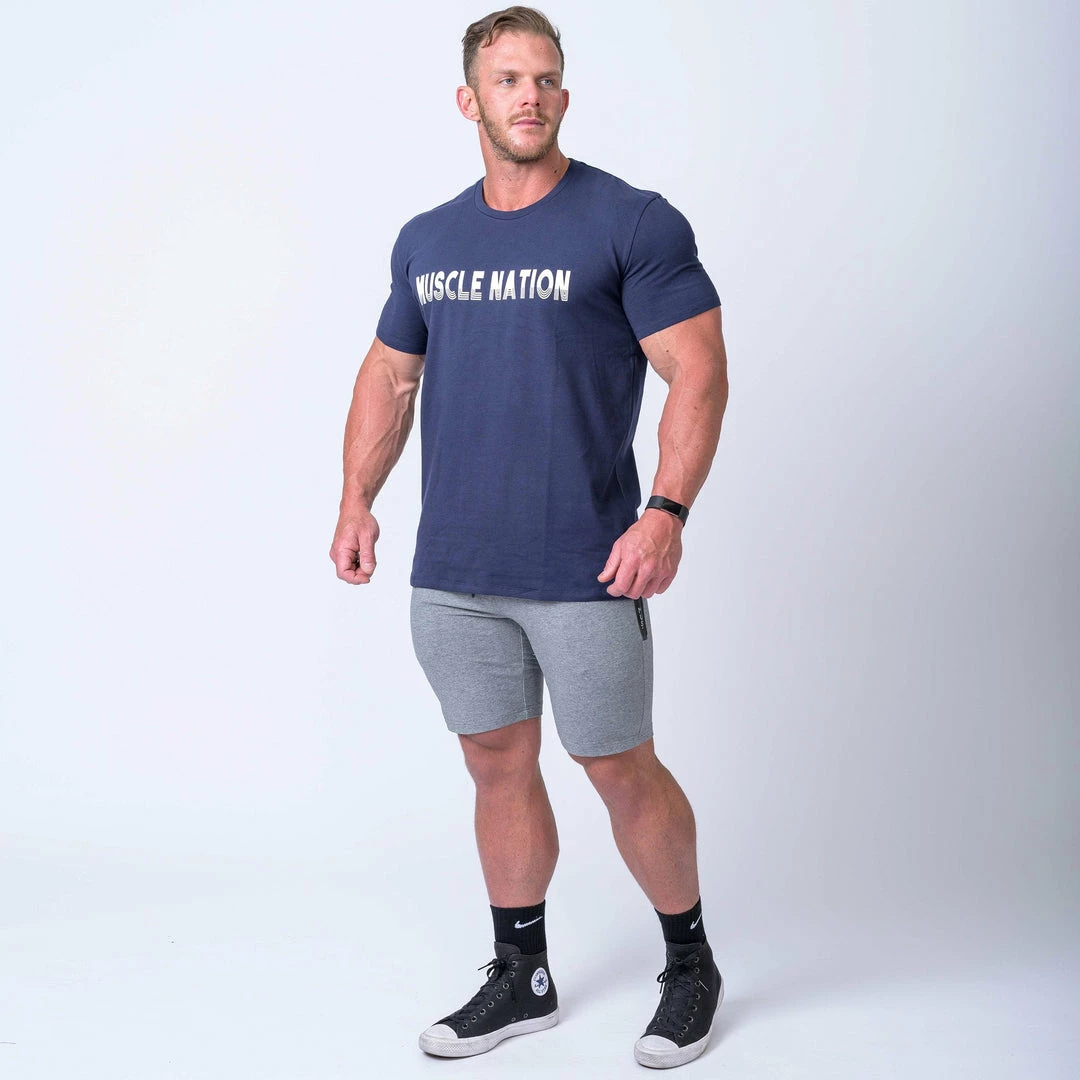 Muscle Nation Retro Tee - Navy Mens 5 Muscle Nation Retro Tee - Navy Mens