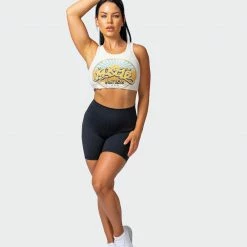 Muscle Nation Retro Vibes Rib Cropped Tank - Oatmeal 33 Muscle Nation Retro Vibes Rib Cropped Tank - Oatmeal