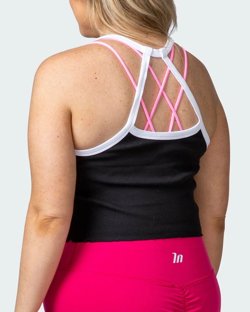 Muscle Nation Ripple Strappy Tank - Black 30% EOFY SALE 7 Muscle Nation Ripple Strappy Tank - Black 30% EOFY SALE