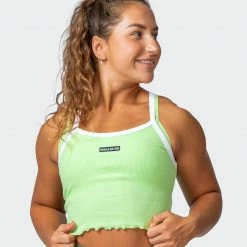 Muscle Nation Ripple Strappy Tank - Lime Flash 30% EOFY SALE
