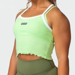 Muscle Nation Ripple Strappy Tank - Lime Flash 30% EOFY SALE