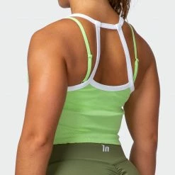Muscle Nation Ripple Strappy Tank - Lime Flash 30% EOFY SALE