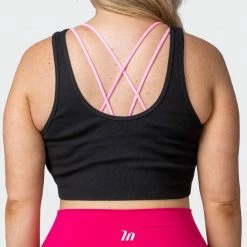 Muscle Nation Scorching Hot Ribbed Tank - Black