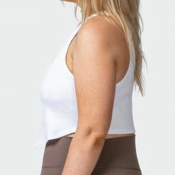 Muscle Nation Scorching Hot Ribbed Tank - White 30% EOFY SALE