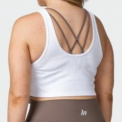 Muscle Nation Scorching Hot Ribbed Tank - White 30% EOFY SALE