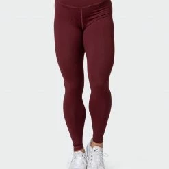 Muscle Nation Scrunch Ankle Length Leggings - Merlot
