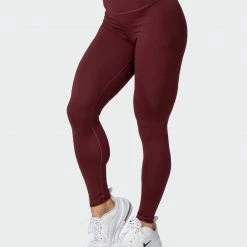 Muscle Nation Scrunch Ankle Length Leggings - Merlot