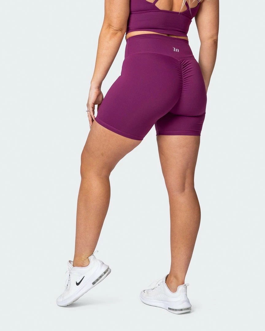 Muscle Nation Signature Scrunch Bike Shorts - Boysenberry Featured 3 Muscle Nation Signature Scrunch Bike Shorts - Boysenberry Featured