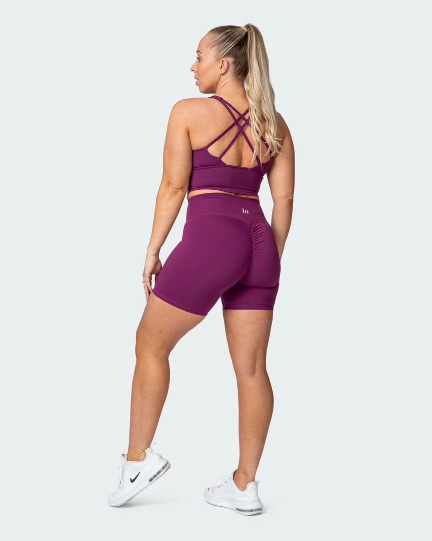 Muscle Nation Signature Scrunch Bike Shorts - Boysenberry Featured 7 Muscle Nation Signature Scrunch Bike Shorts - Boysenberry Featured