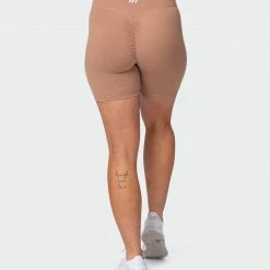 Muscle Nation Signature Scrunch Bike Shorts - Chai