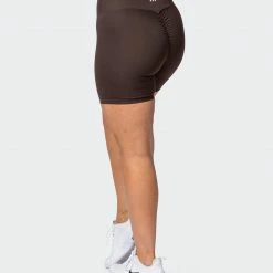 Muscle Nation Signature Scrunch Bike Shorts - Chocolate
