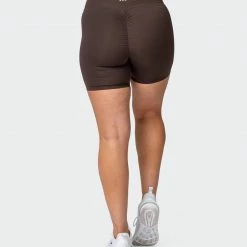 Muscle Nation Signature Scrunch Bike Shorts - Chocolate