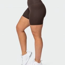 Muscle Nation Signature Scrunch Bike Shorts - Chocolate