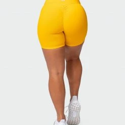 Muscle Nation Featured Signature Scrunch Bike Shorts - Golden