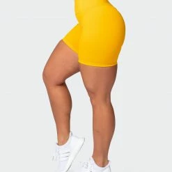 Muscle Nation Featured Signature Scrunch Bike Shorts - Golden