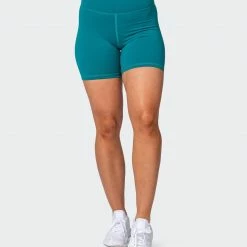 Muscle Nation Signature Scrunch Bike Shorts - Teal
