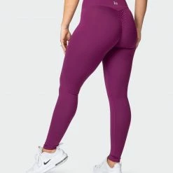 Muscle Nation Signature Full Length Scrunch Leggings - Boysenberry Featured