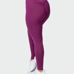 Muscle Nation Signature Full Length Scrunch Leggings - Boysenberry Featured