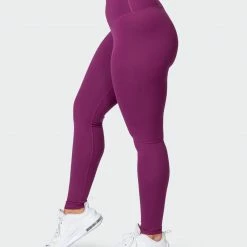 Muscle Nation Signature Full Length Scrunch Leggings - Boysenberry Featured