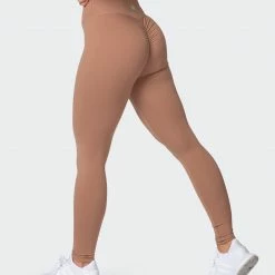 Muscle Nation 30% EOFY SALE Signature Full Length Scrunch Leggings - Chai