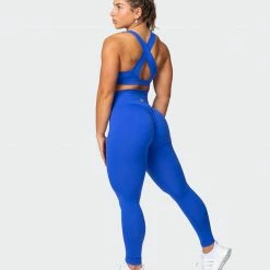 Muscle Nation Featured Signature Full Length Scrunch Leggings - Cobalt