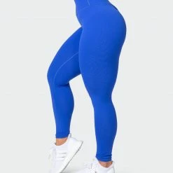 Muscle Nation Featured Signature Full Length Scrunch Leggings - Cobalt