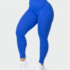 Muscle Nation Featured Signature Full Length Scrunch Leggings - Cobalt