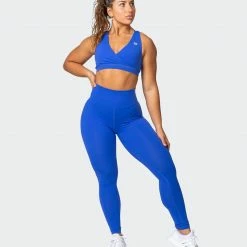 Muscle Nation Featured Signature Full Length Scrunch Leggings - Cobalt