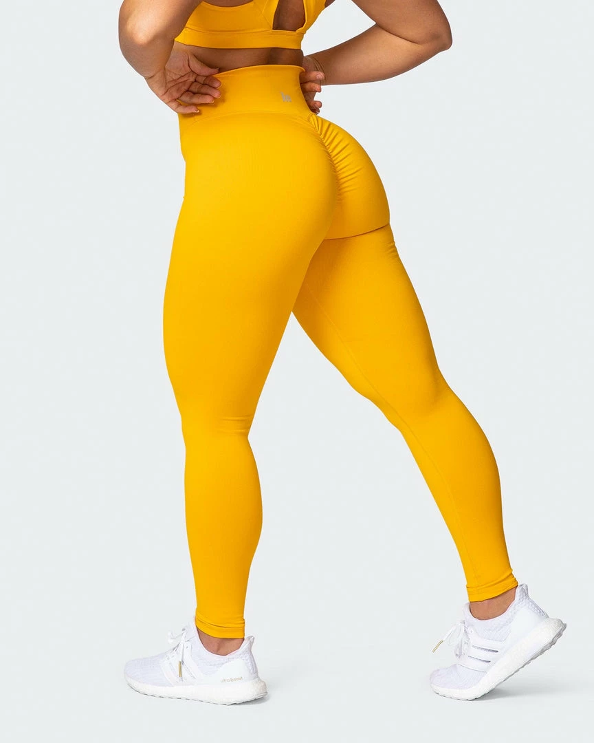 Muscle Nation Featured Signature Full Length Scrunch Leggings - Golden 3 Muscle Nation Featured Signature Full Length Scrunch Leggings - Golden