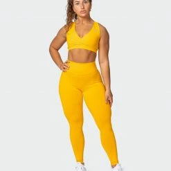 Muscle Nation Featured Signature Full Length Scrunch Leggings - Golden 13 Muscle Nation Featured Signature Full Length Scrunch Leggings - Golden