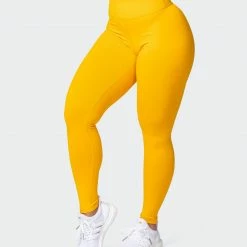 Muscle Nation Featured Signature Full Length Scrunch Leggings - Golden 14 Muscle Nation Featured Signature Full Length Scrunch Leggings - Golden